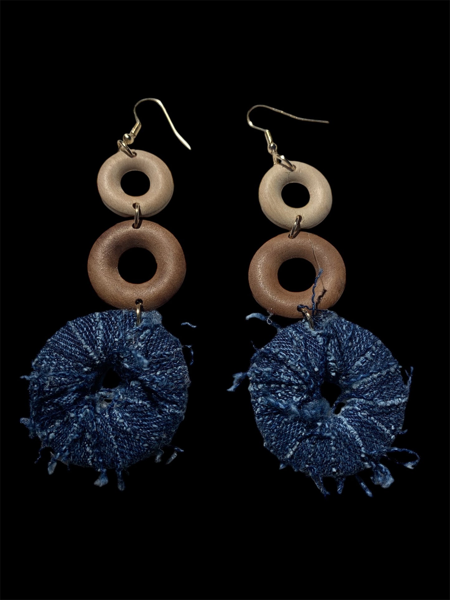 Diva Essence Dangling Distressed Custom 3 Round Loop Ear Glam Accessories