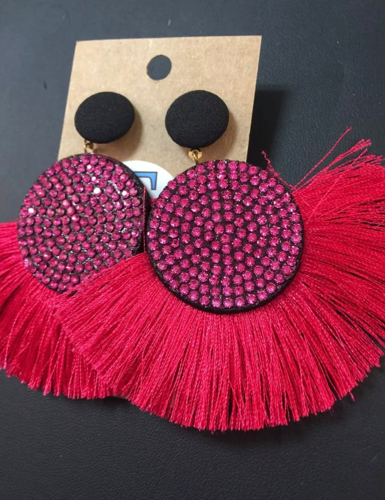 Fan Styled Statement Dangle Earrings for Women Pendant Tassel  Earrings  Jewelry