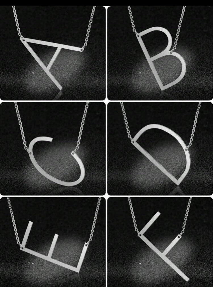 Fashion Statement Initial Necklace Name Jewelry