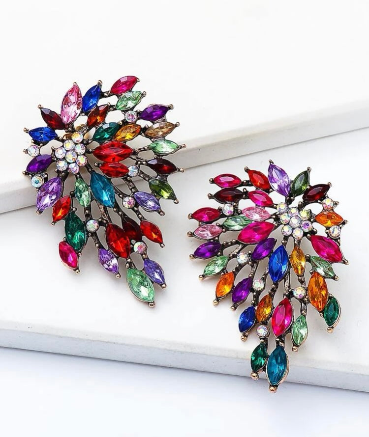 Beautiful All Colors Stud Rhinestone Crystal Earrings