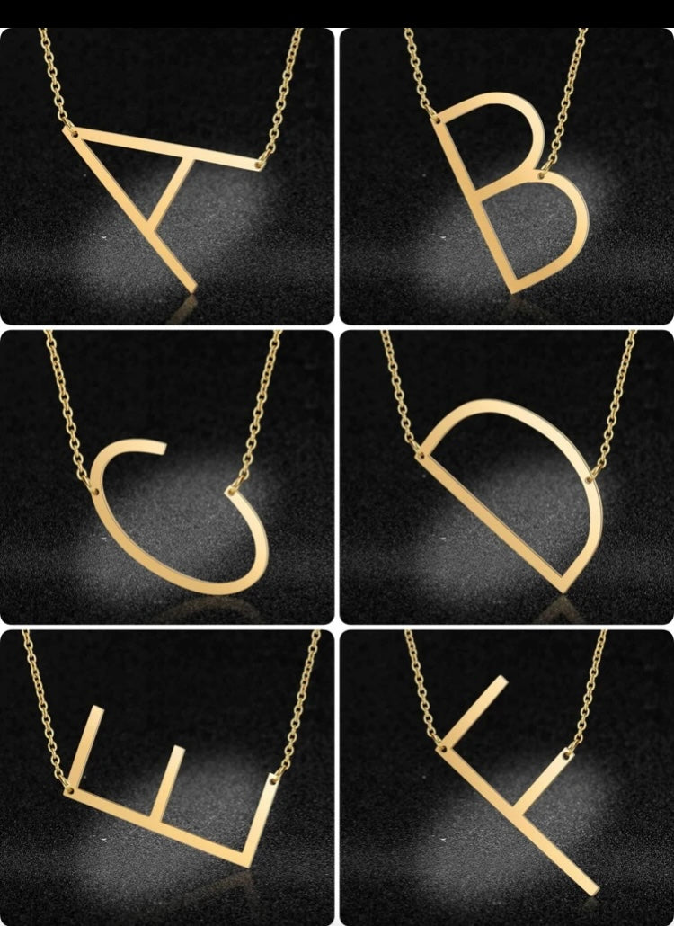 Fashion Statement Initial Necklace Name Jewelry
