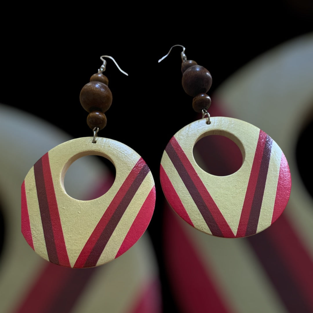 Cute Handmade Wood Fashion Statement Trendy Earrings Women Accessories