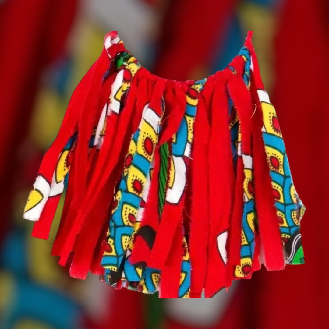 African Women’s Big Hoop Styled Fabric Cloth Feathered Multicolor Statement Fashion Earrings