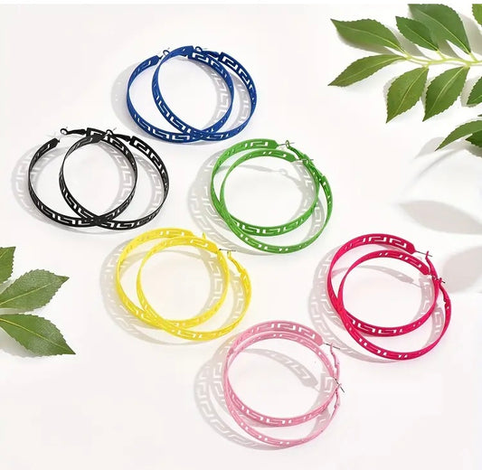 Outspoken Wild &  Free Hoops Fashion Hollow Designer Circle Big Earrings Jewelry for Bold Statement Chic’s Only!