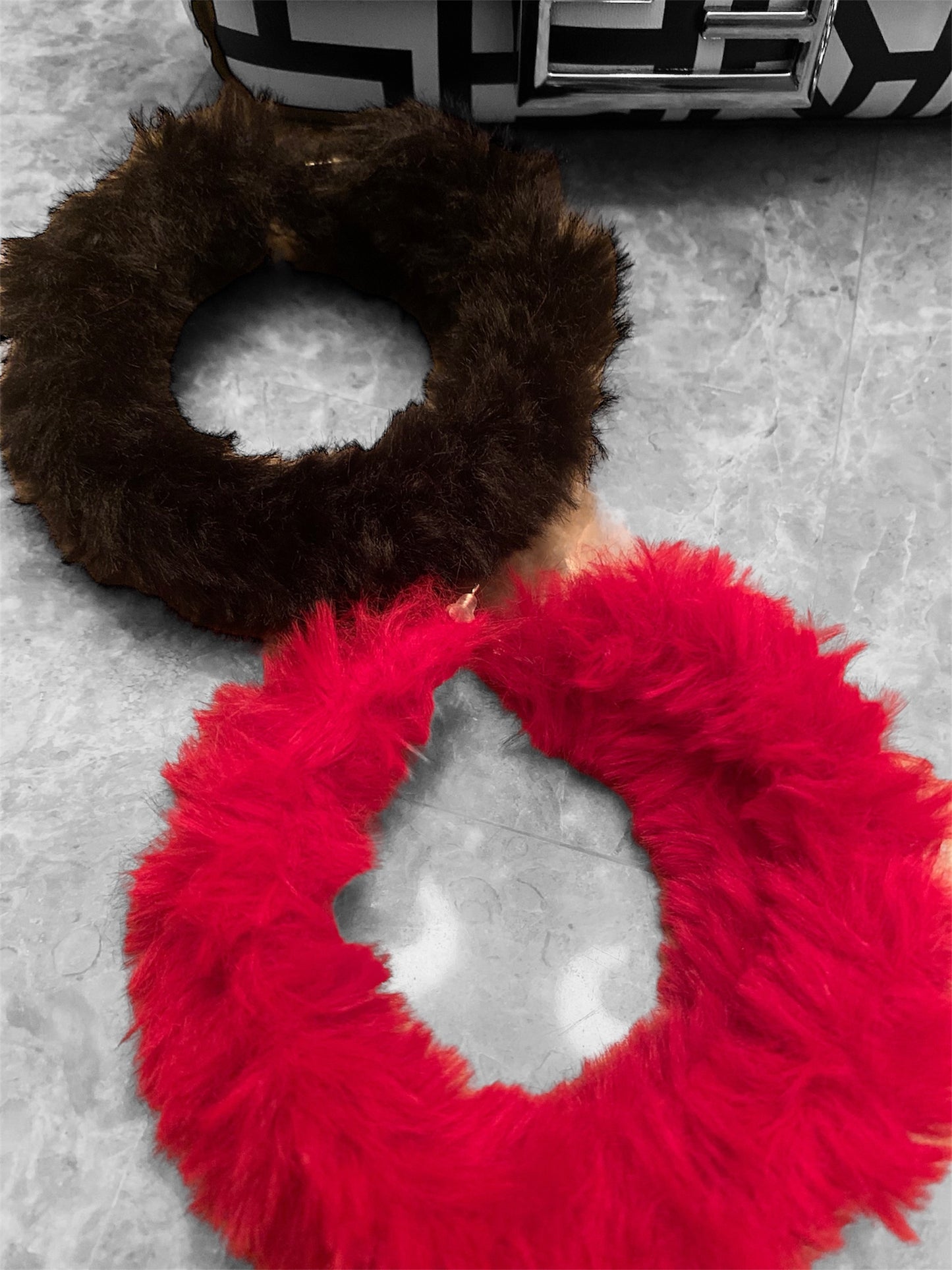 Fashion Hottt Hobo Furry Fuzzy Diva Chic Hoop Earrings Accessories