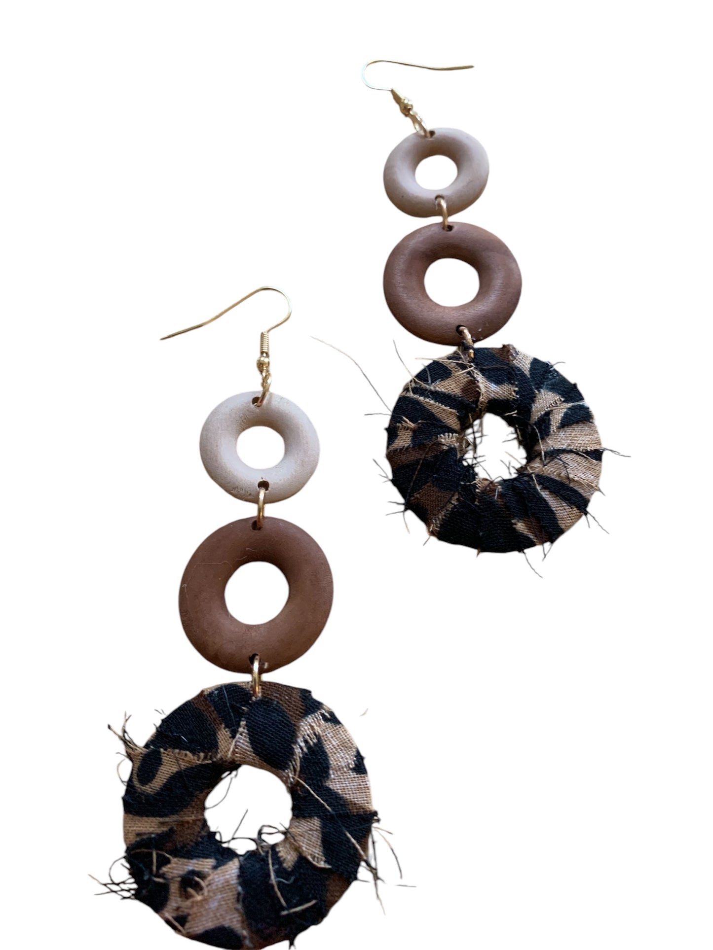 Diva Essence Dangling Distressed Custom 3 Round Loop Ear Glam Accessories