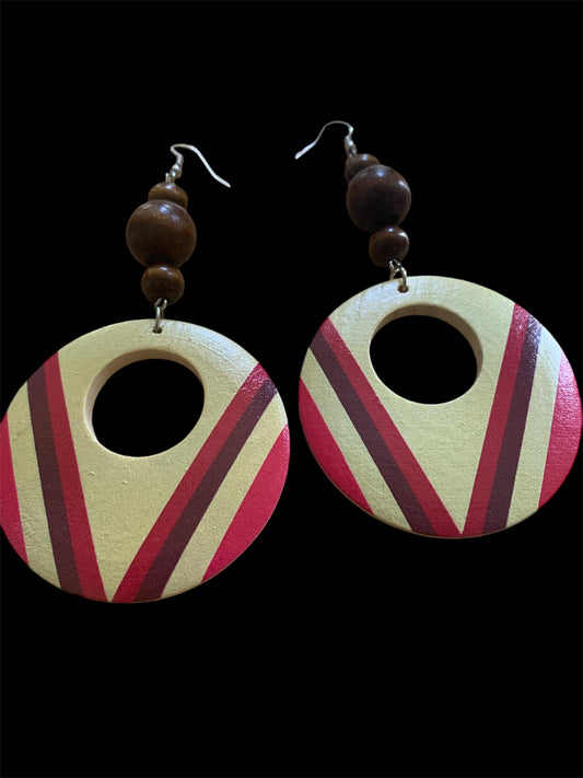 Cute Handmade Wood Fashion Statement Trendy Earrings Women Accessories