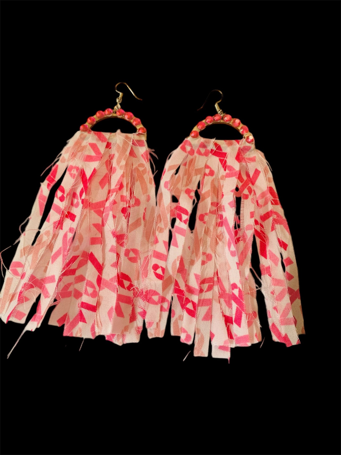 October Awareness Breast Cancer Handmade Earrings Girl Power Accessories