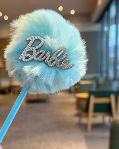 Barbie Plush Pom Pom Glitter Ball Cute Hand Ledger Diamond Decorative Writing Pen