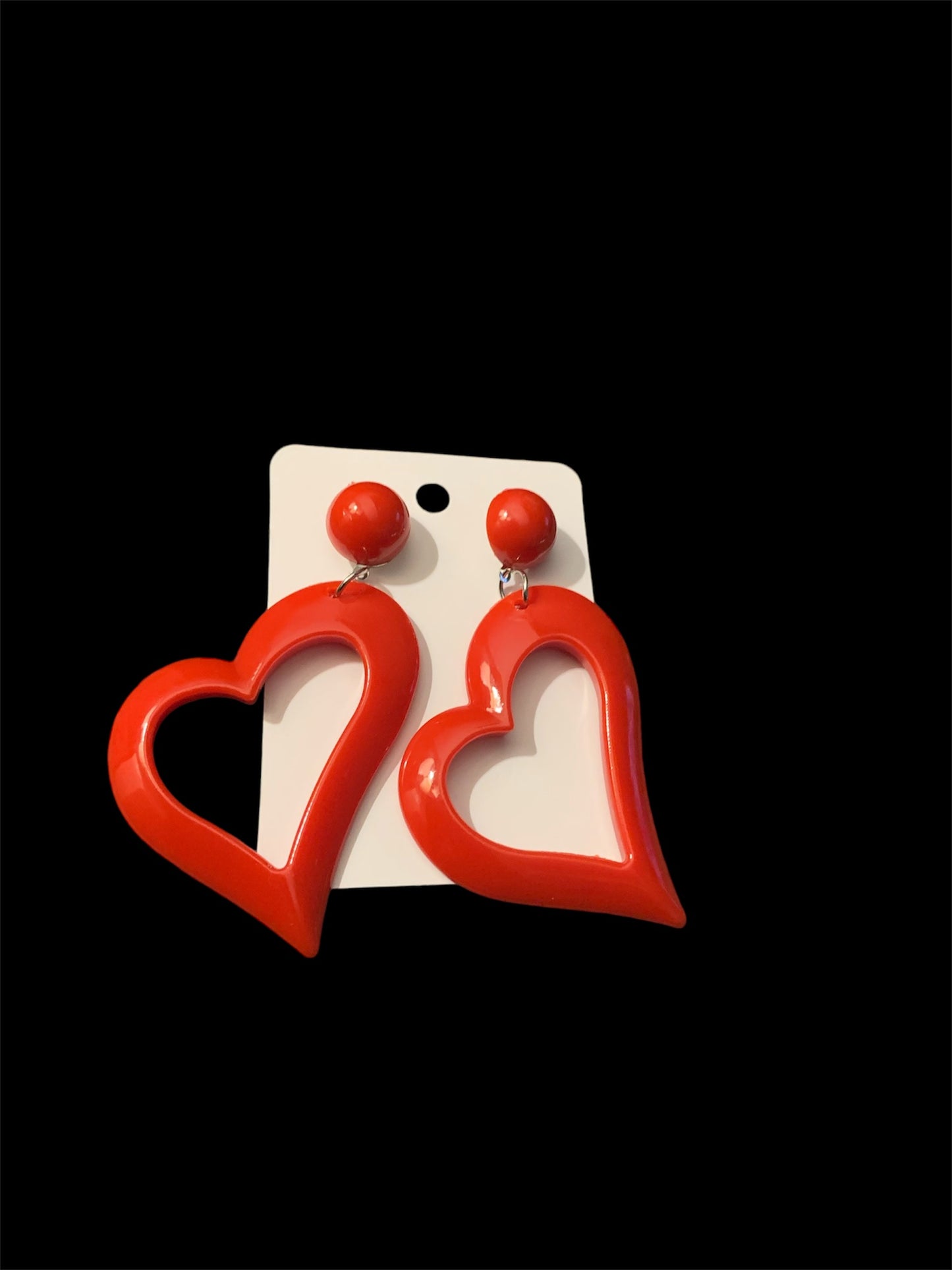 Cute & Bold Acrylic Heart Earrings in Fluorescent Colors Perfect for All Season Wear Accessories