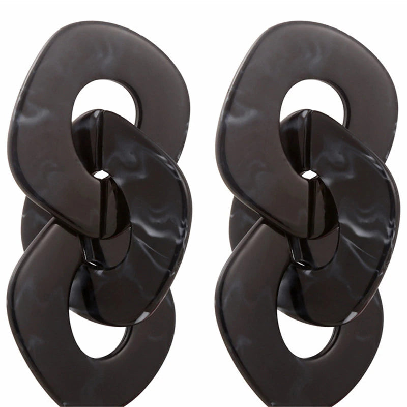 New Arrival Women Large Acrylic Resin Dangle Earrings Sexy Long Fashion Earrings Jewelry