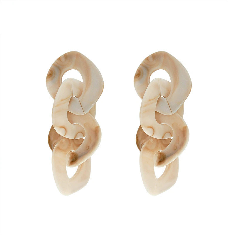 New Arrival Women Large Acrylic Resin Dangle Earrings Sexy Long Fashion Earrings Jewelry