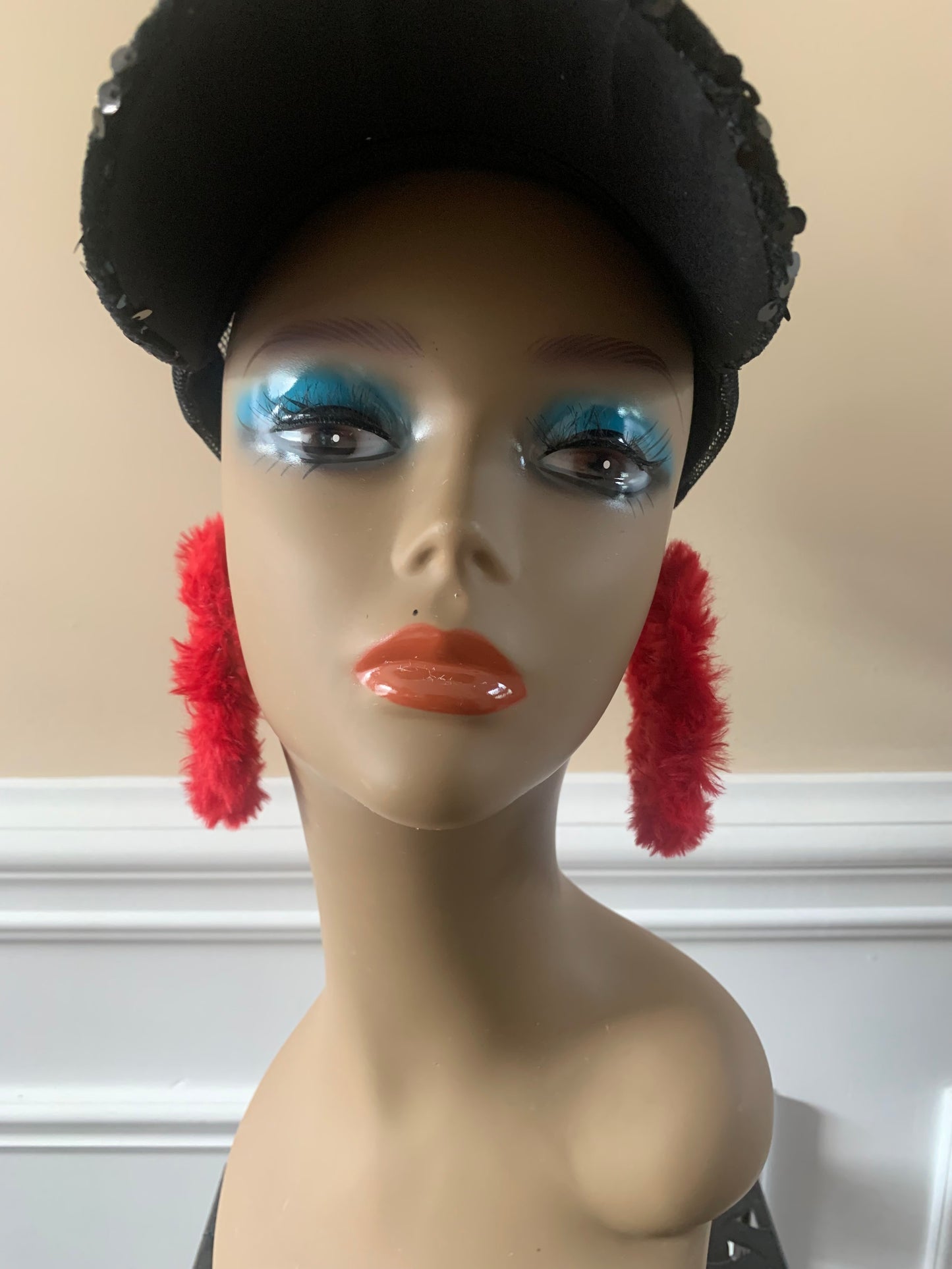 Fashion Hottt Hobo Furry Fuzzy Diva Chic Hoop Earrings Accessories