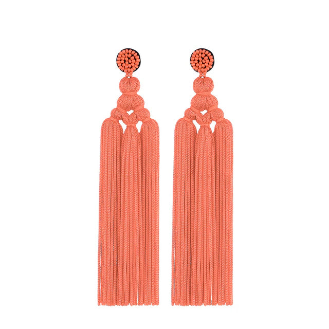 Fashion  Bohemian Trendy Tassel Thread Long Dangle Drop Earrings  Accessories