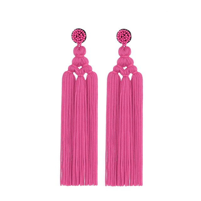 Fashion  Bohemian Trendy Tassel Thread Long Dangle Drop Earrings  Accessories