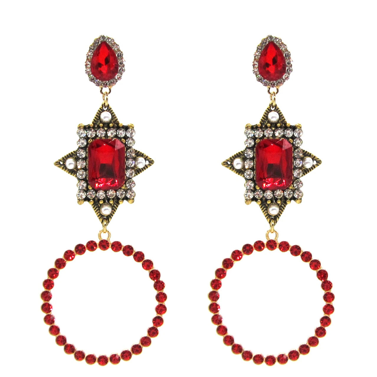 Sophisticated Trendy Long Bohemian Big Drop Crystal Rhinestone Earrings Exquisite Rhinestone  Ear Jewelry