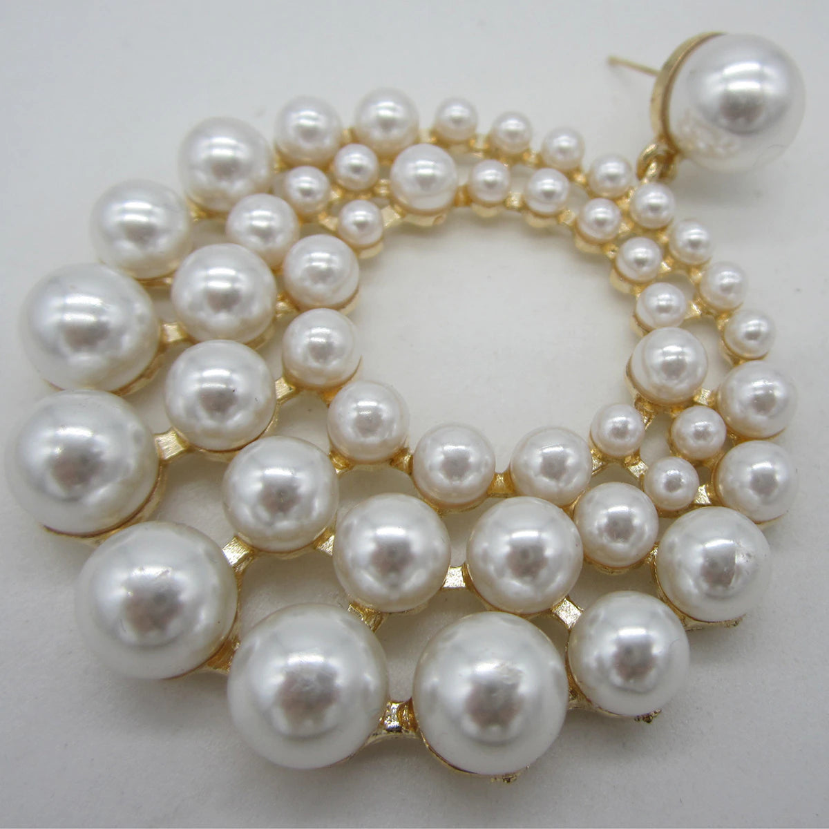 All New Glam Drop Shiny Pearly Beads Earrings Fashion Trendy Chic Jewelry