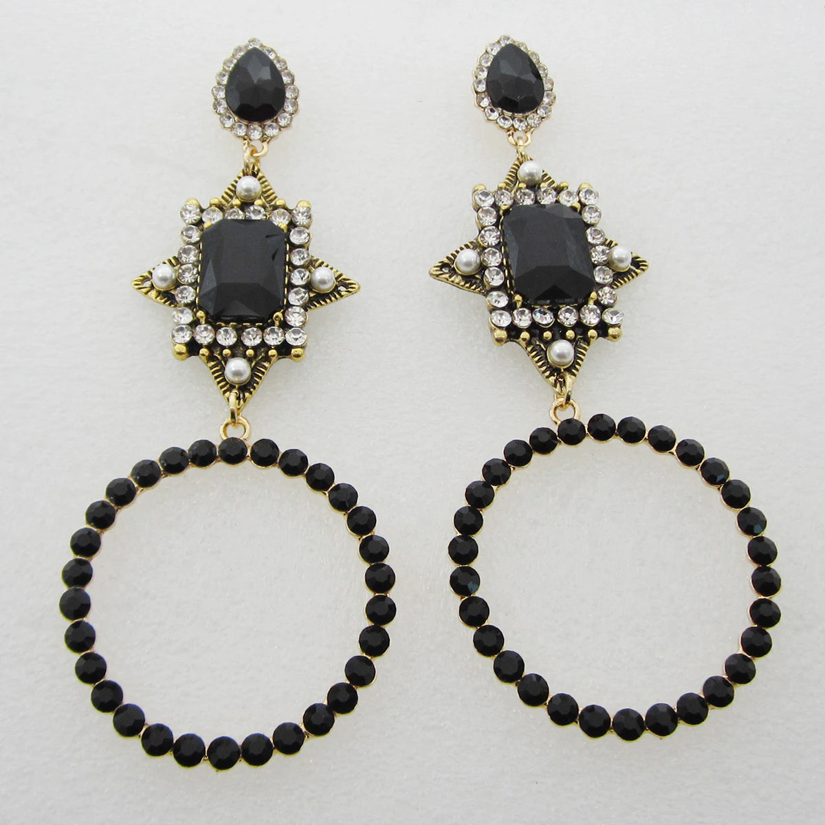 Sophisticated Trendy Long Bohemian Big Drop Crystal Rhinestone Earrings Exquisite Rhinestone  Ear Jewelry