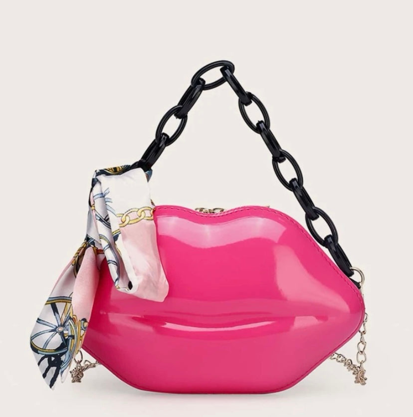 Fashion Sassy Kiss Mini Purse Tote Stylish Lip Shaped Satchel Bag Tote Purse