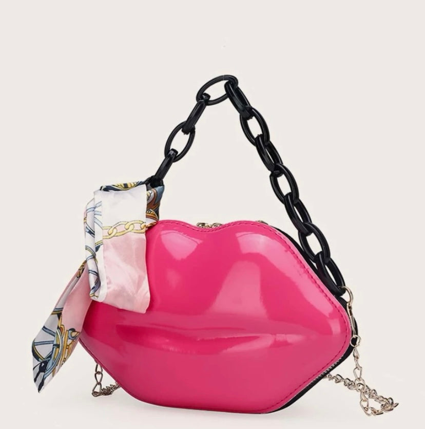 Fashion Sassy Kiss Mini Purse Tote Stylish Lip Shaped Satchel Bag Tote Purse