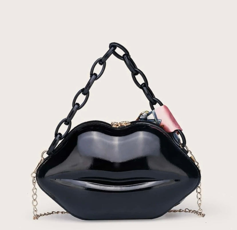 Fashion Sassy Kiss Mini Purse Tote Stylish Lip Shaped Satchel Bag Tote Purse