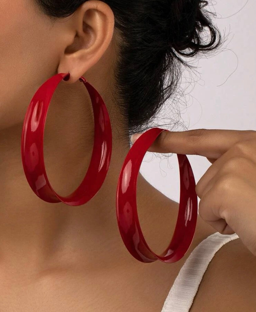 Trendy Big Bang Fashionable Statement Hoop Earrings for Women Ladies Accessories