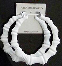 New Women's Big Hoop Large Bamboo Fashion Statement Earrings Jewelry MJB Styled