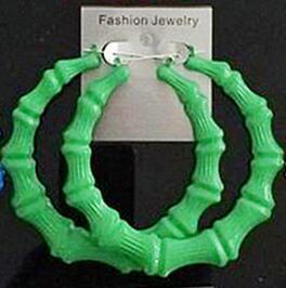 New Women's Big Hoop Large Bamboo Fashion Statement Earrings Jewelry MJB Styled