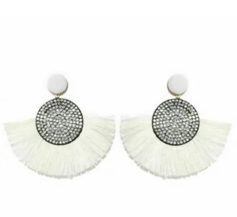 Fan Styled Statement Dangle Earrings for Women Pendant Tassel  Earrings  Jewelry