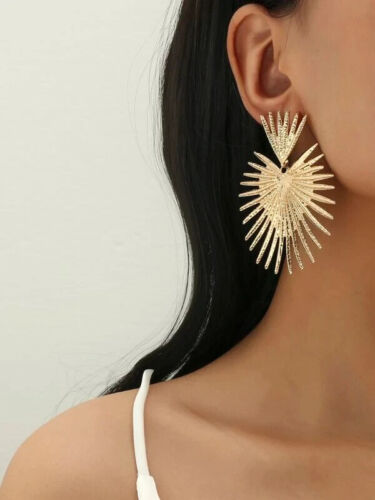 Cute Ladies Fashion Trendy Spike Shaped Statement Earrings Women Jewelry