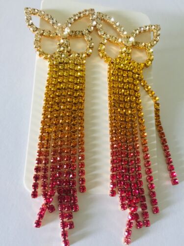 Ladies Girls Butterfly Cute Rhinestone Statement Fashion Earrings Accessories